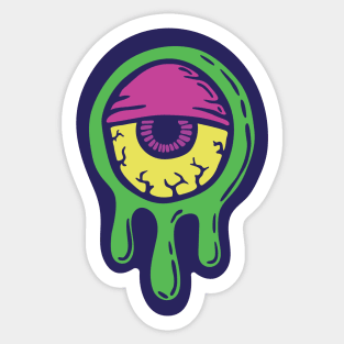 Creepy Halloween Neon Eye Sticker